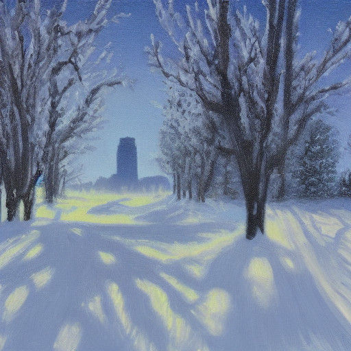 Apostle of Hope in a Frozen Wasteland in Dreamlike Cityscape...