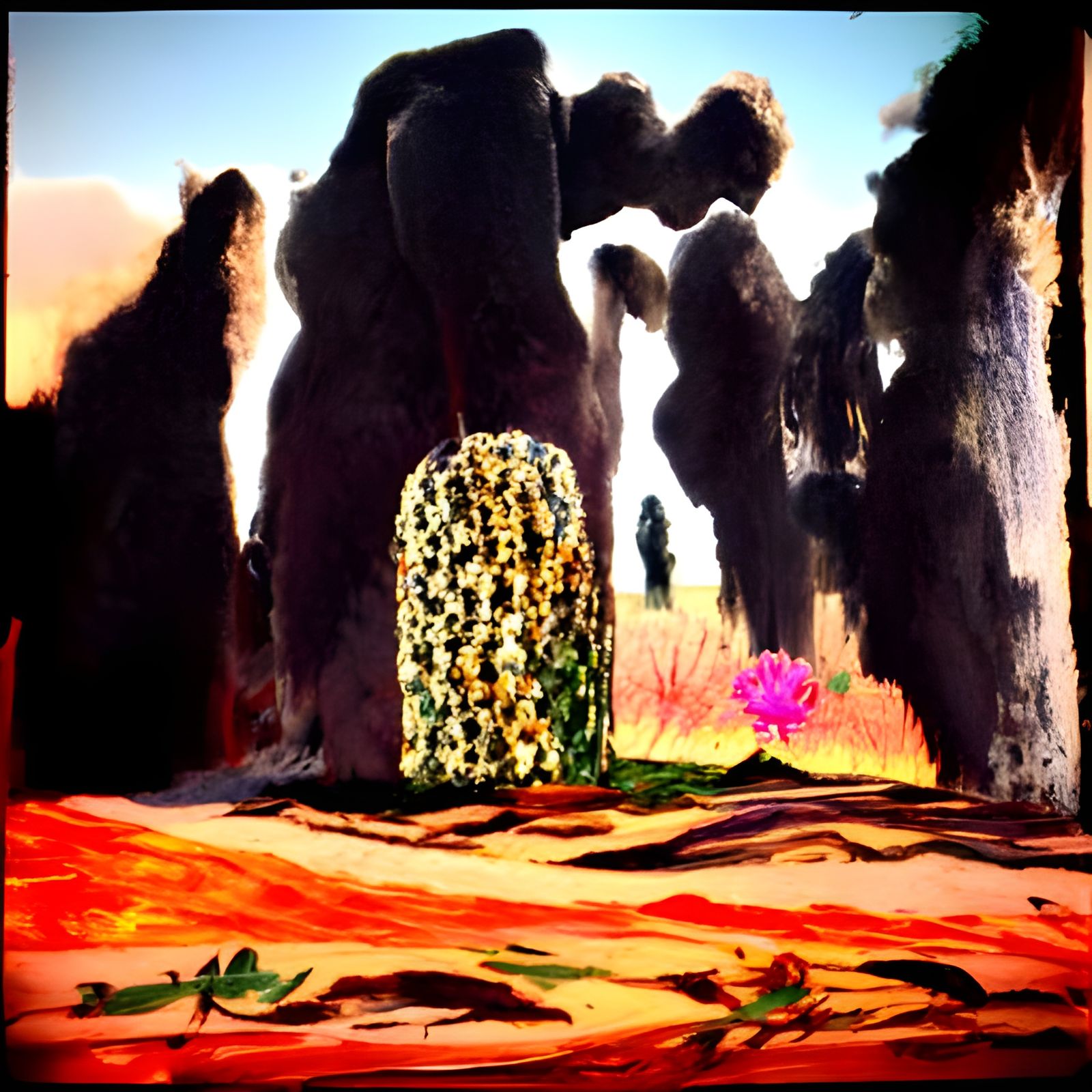 Surreal Desert Monolith Dreamscape