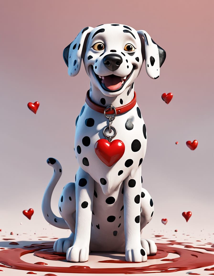 Kawaii Dalmatian in Wonderland