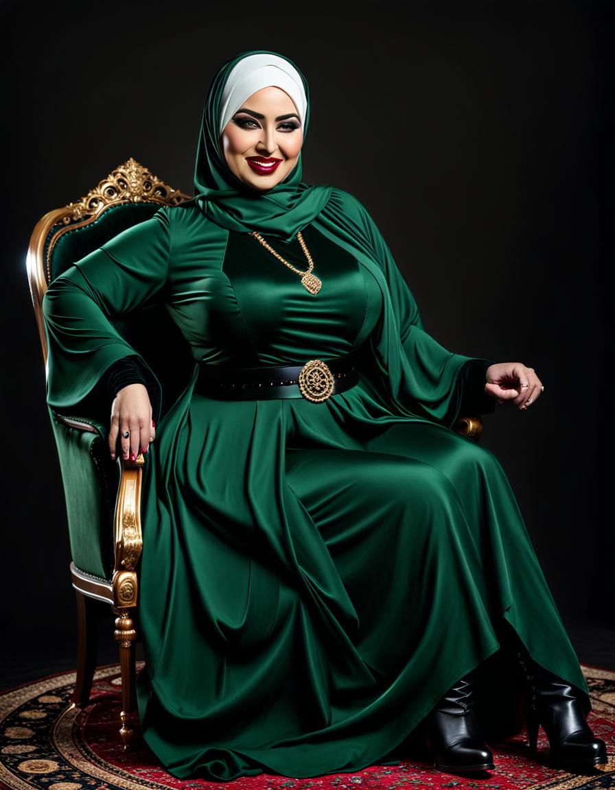 Gothic Hijabi Portrait in Hyperreal Style