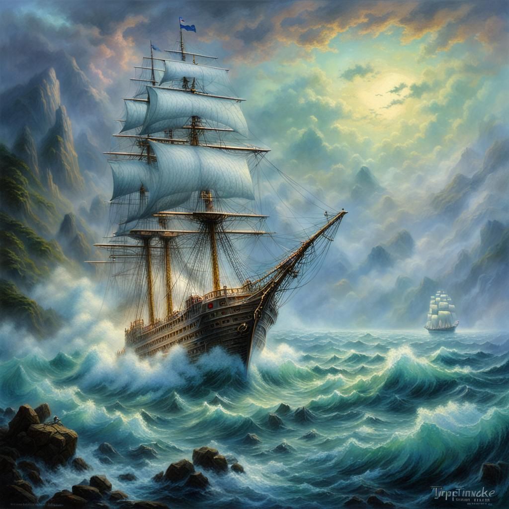 The Flying Dutchman in the Straits of Magellan