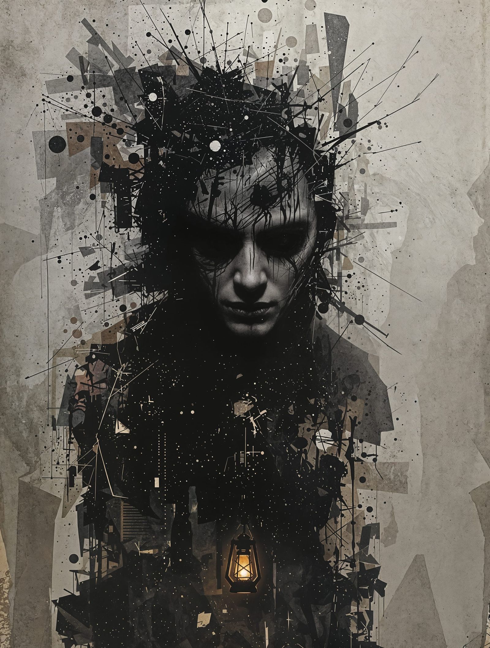 Unyielding Resolve in Distressed Portraiture