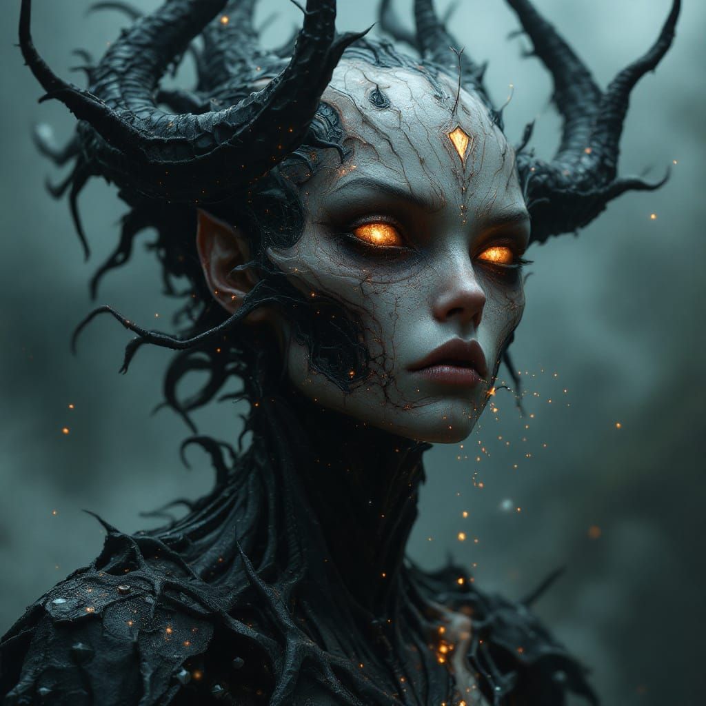 Futuristic Cityscape with Bizarre Creatures in Hyperreal Det...