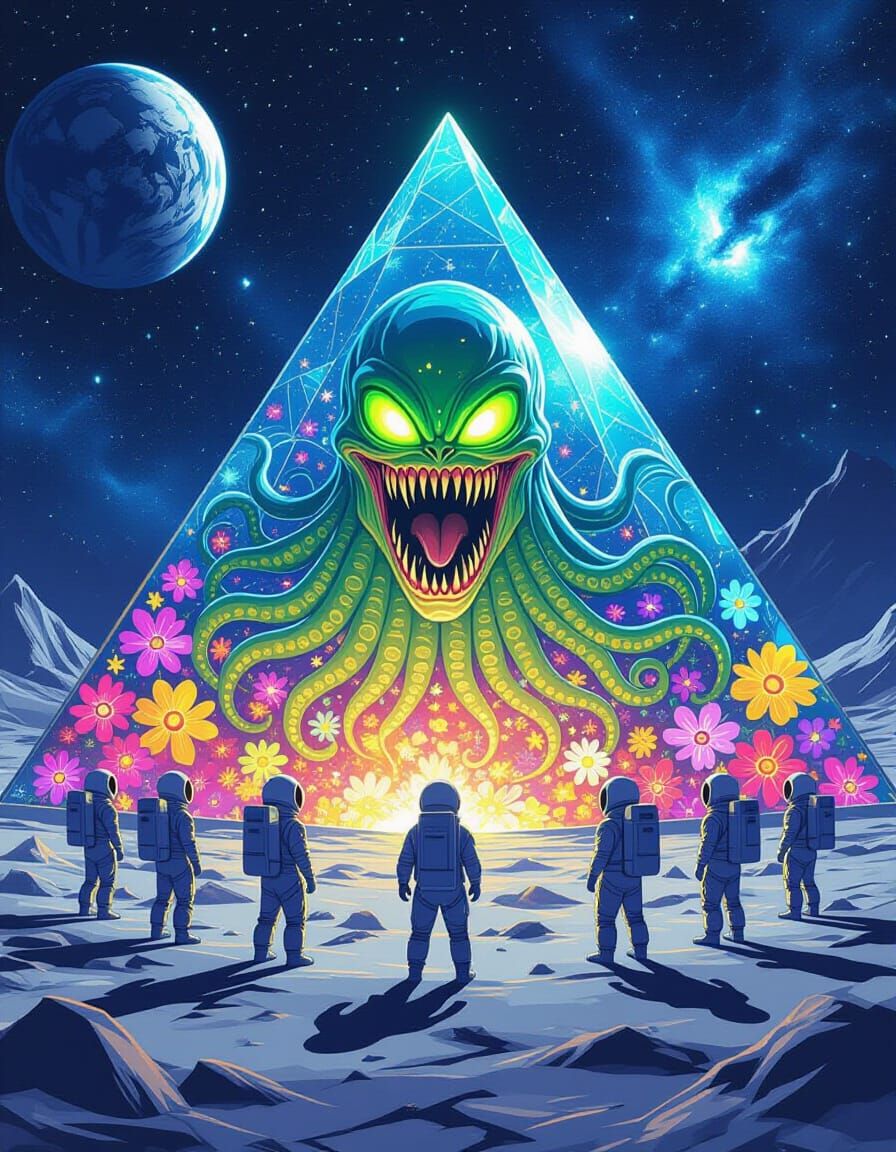 Astronauts Witness Alien Bloom on Moon