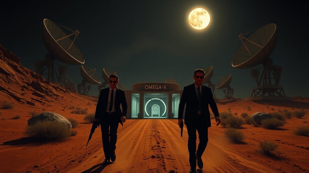 Men in Black Infiltrate Secret Outback Base
