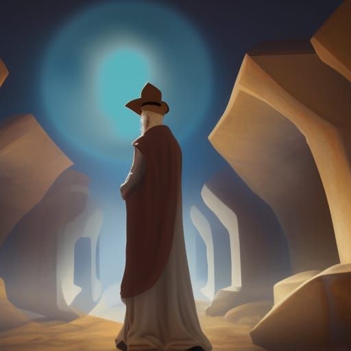 AI Image of a Pilgrim in Traditional Attire