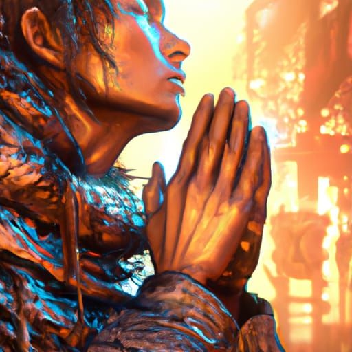 Praying Hands: Hyperdetailed Digital Art