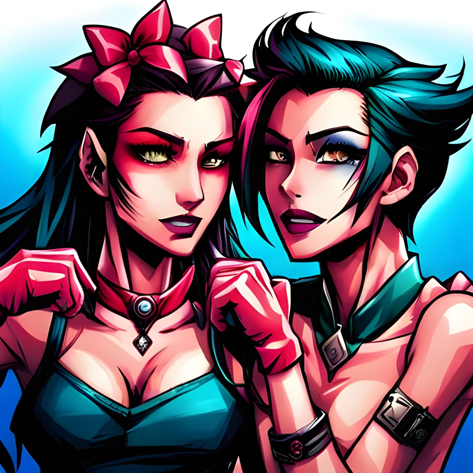 Jinx and Harlequin: Two Mad Girls Having Fun