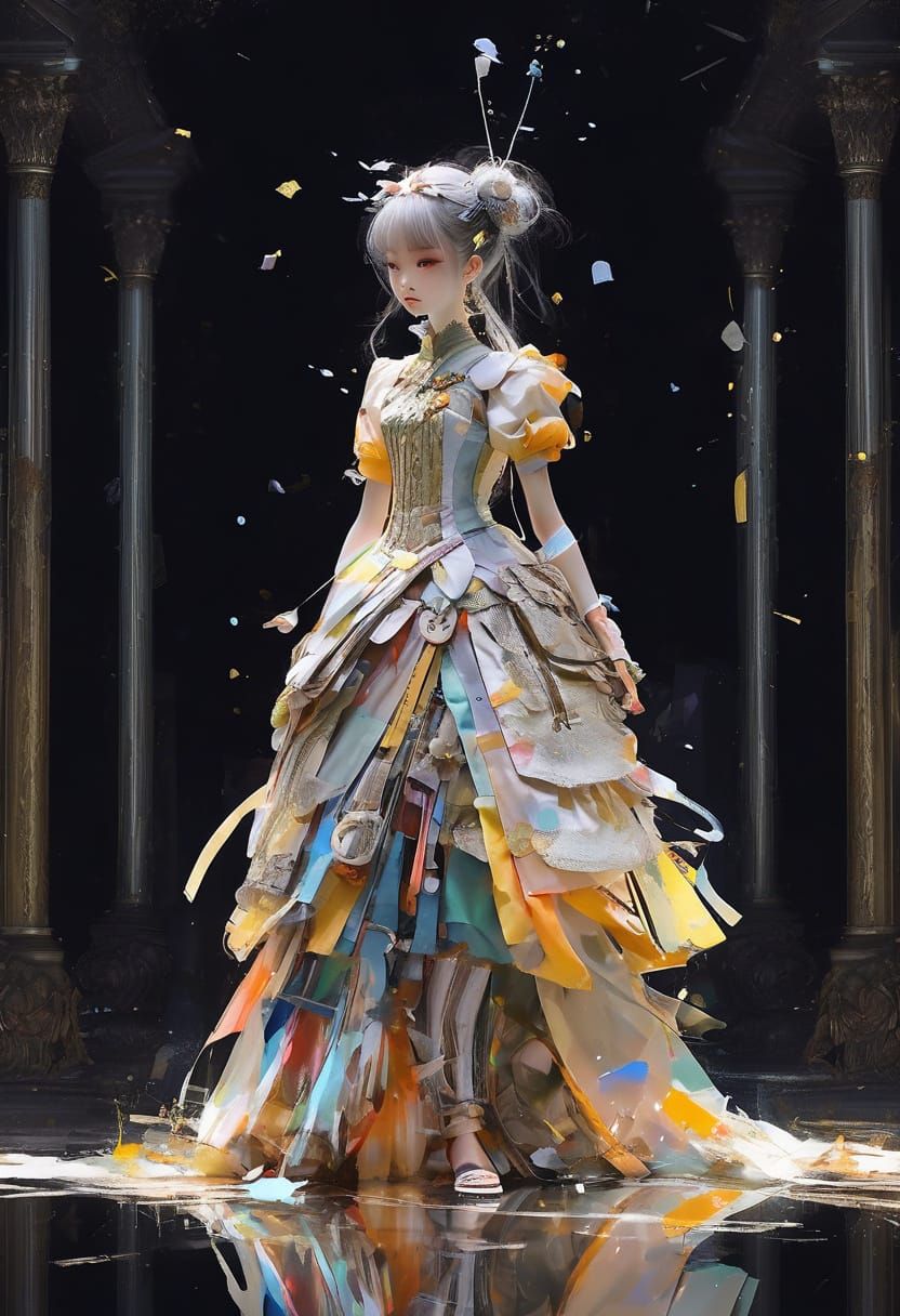 Bold Anime-Inspired Digital Art with Expressive Brushstrokes