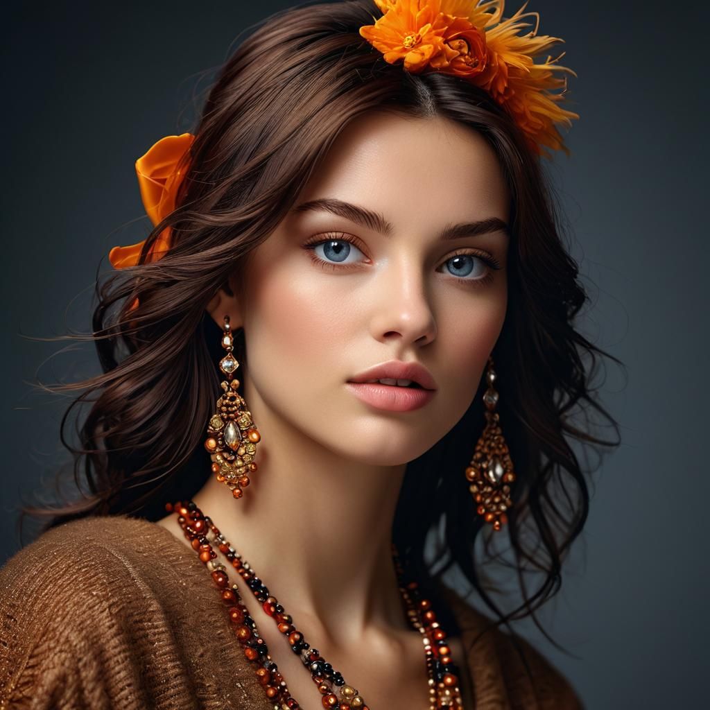 Elegant High Fashion Portrait with Soft Focus