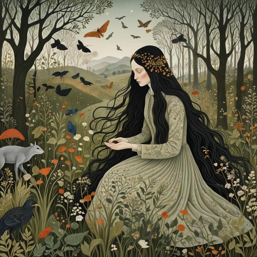 Surreal Sunset: Mythical Creatures in Digital Alcohol Ink