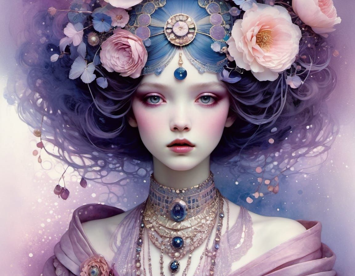 Dreamy Portrait in a Lush, Ethereal Style