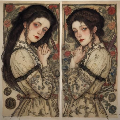 Vampire's Music Notes in Early 20th Century Style