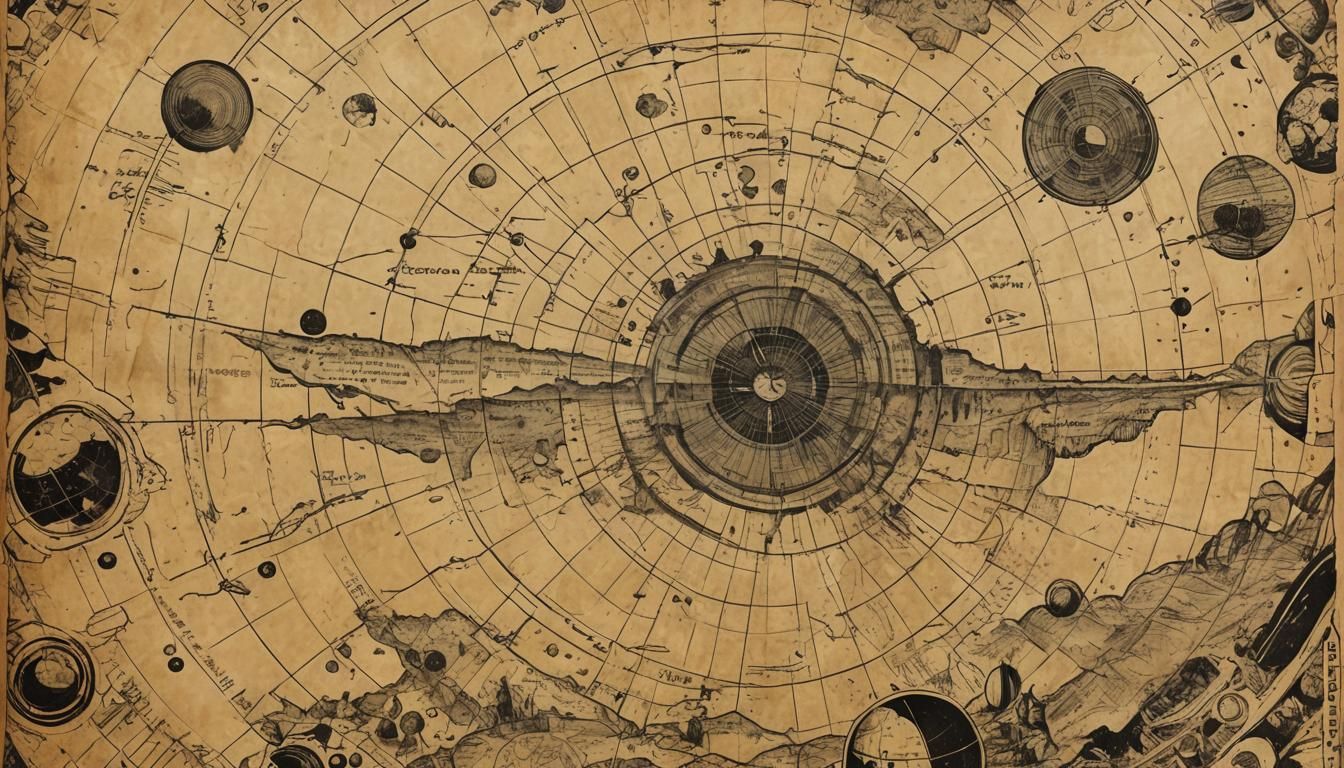 Retrofuturistic Comic Book Art of a Desert Caravan on Mars