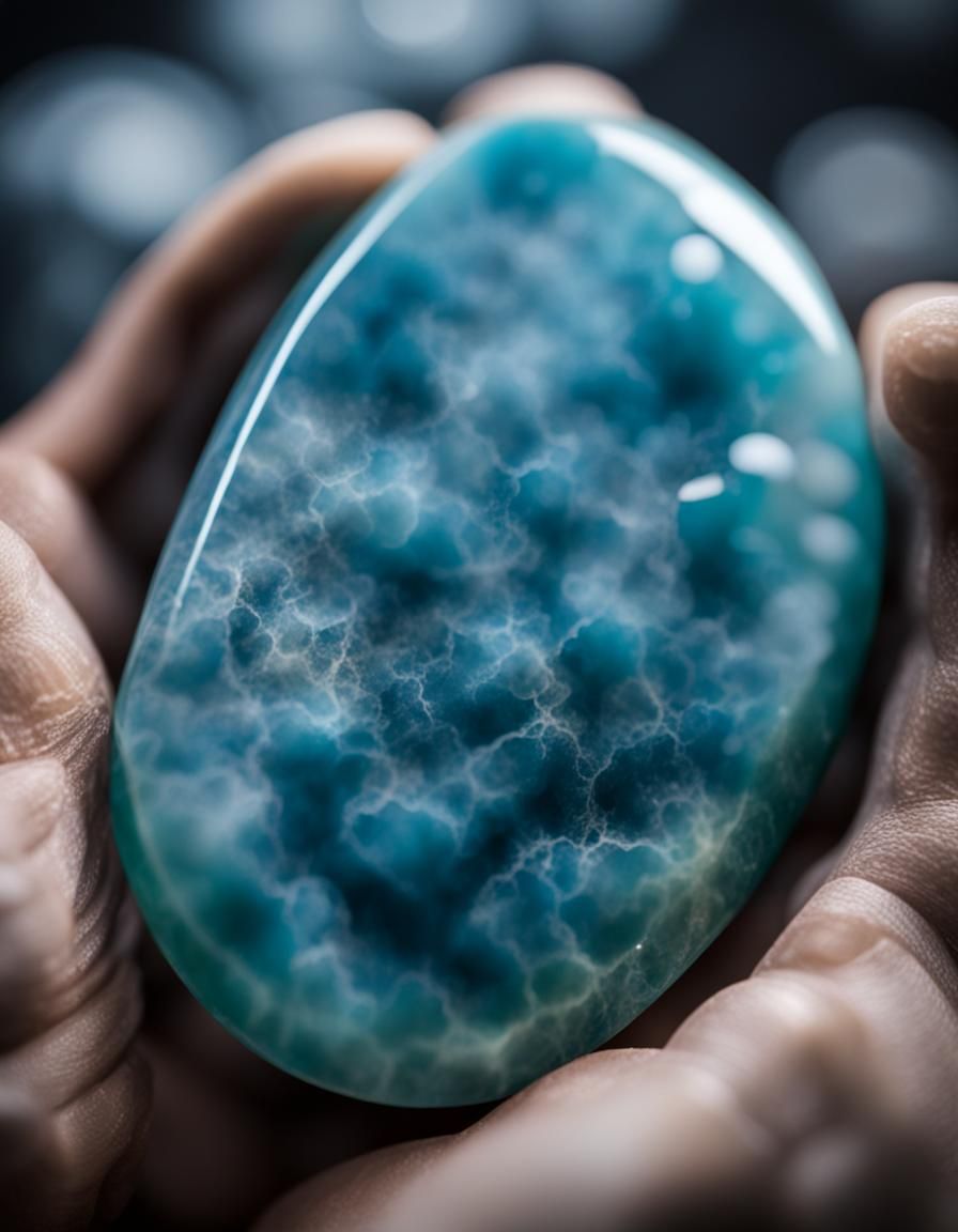 Close-Up: Inside a Blue Jade Stone