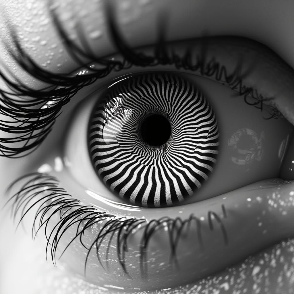 Impossible Escher Staircase Eye Illusion in High Contrast