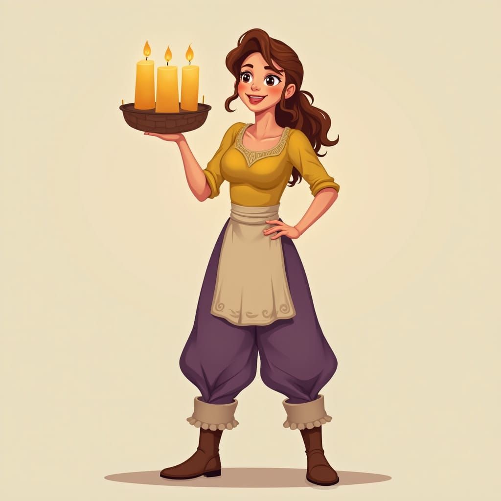 Whimsical Candle Maker in High Fantasy Setting