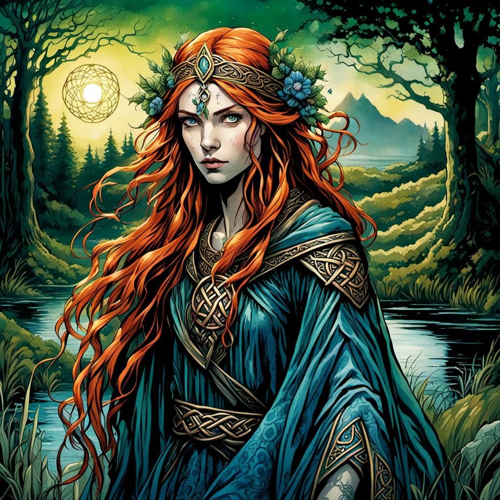 Ethereal Fairy Princess in High Gothic Watercolor