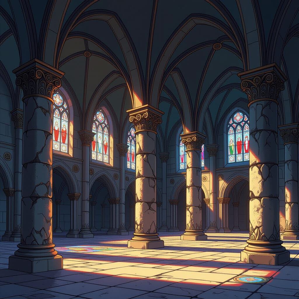 Anime Style Medieval Crypt Battle Arena