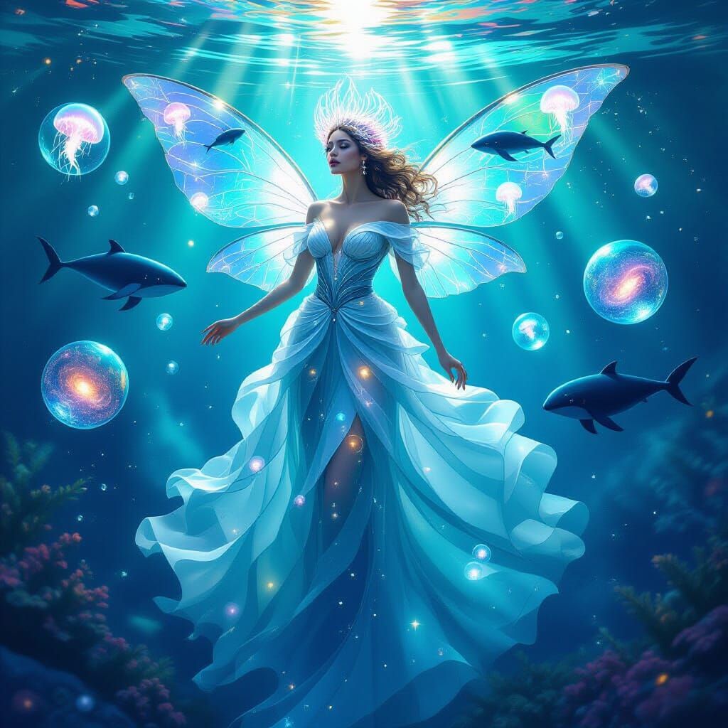 Glass Ocean Oracle in Ethereal Fantasy Style