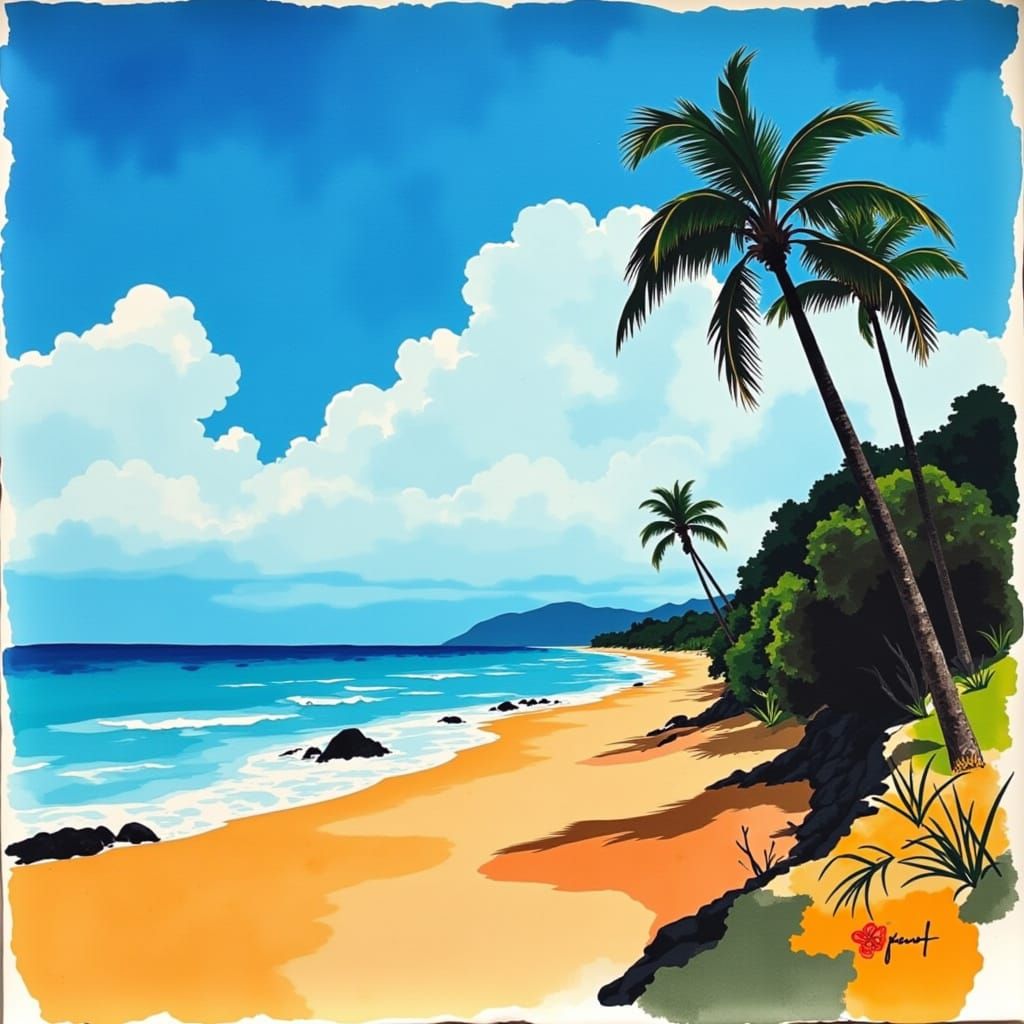 Picturesque Hawaiian Shores in Azure Style