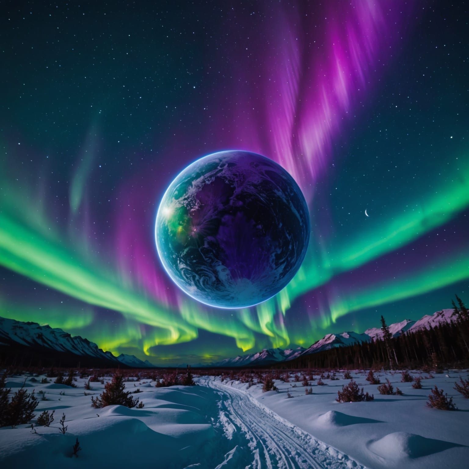 Planet Collision Creates Stunning Aurora