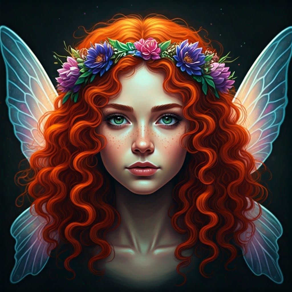 Enigmatic Fairy in Hyperrealistic Chalk Art