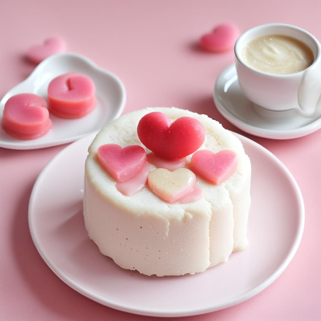 Pink Heart Tteok: A Simple Korean Dessert