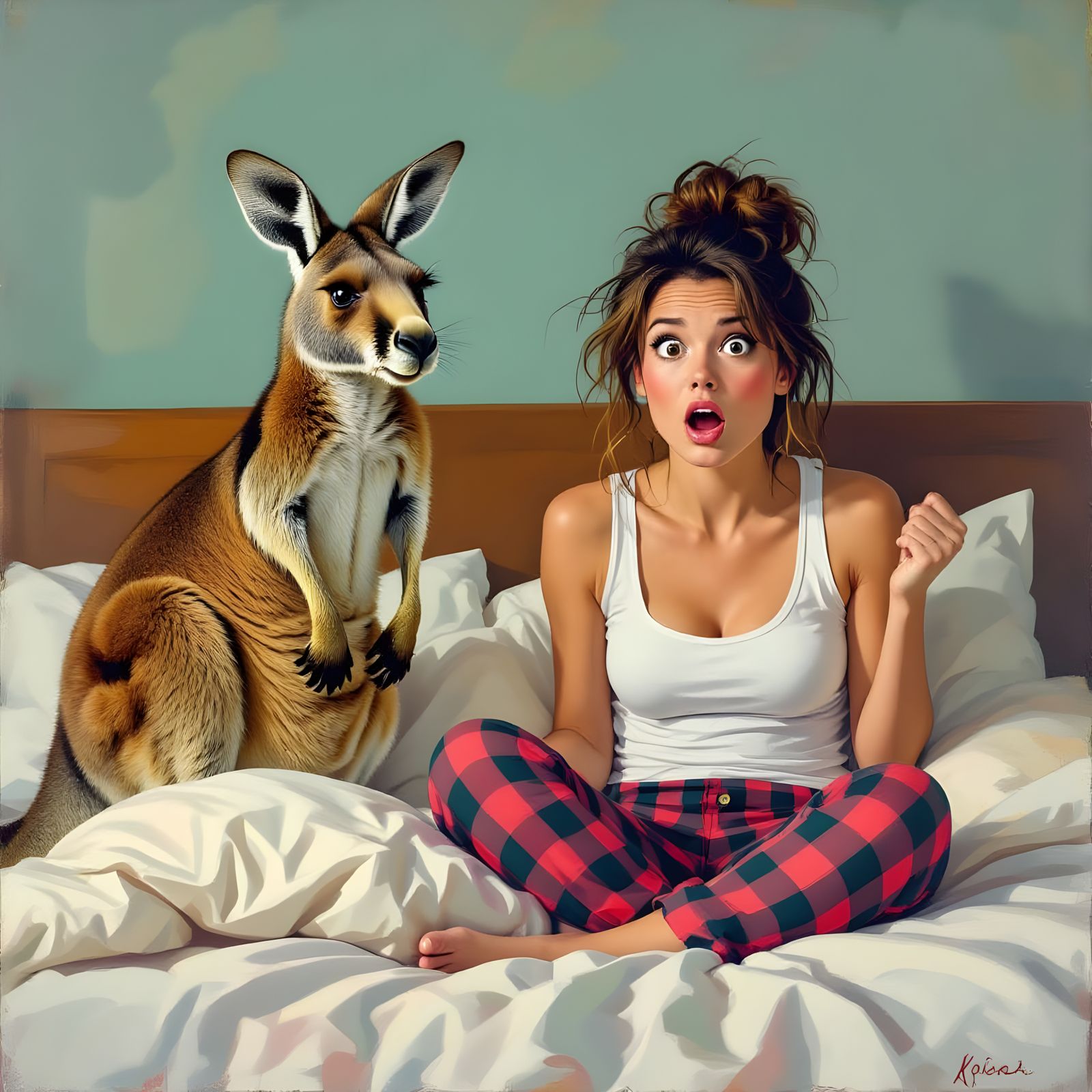 A Kangaroo Surprises You with a Morning Punch