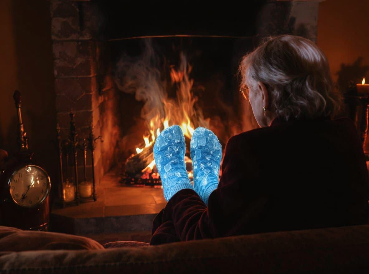Ice Cube Pattern Socks with Dripping Water
