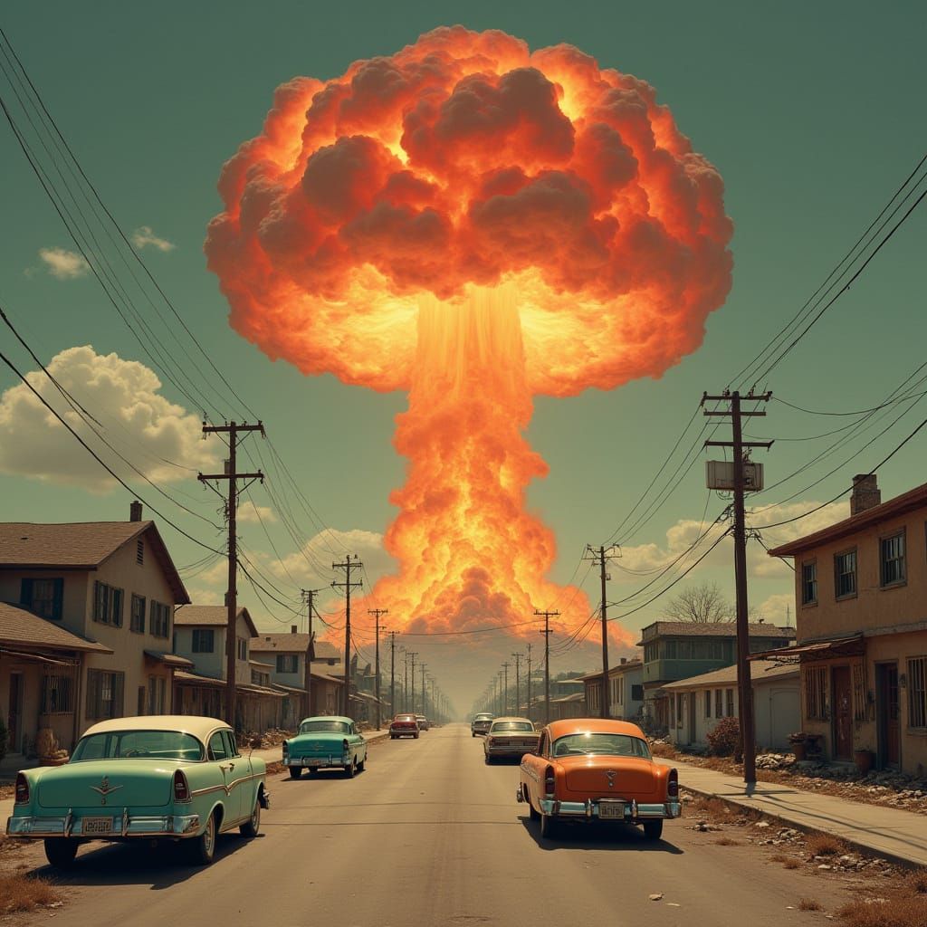 Dystopian Wasteland Emerges from 50's Neighborhood in Fiery ...