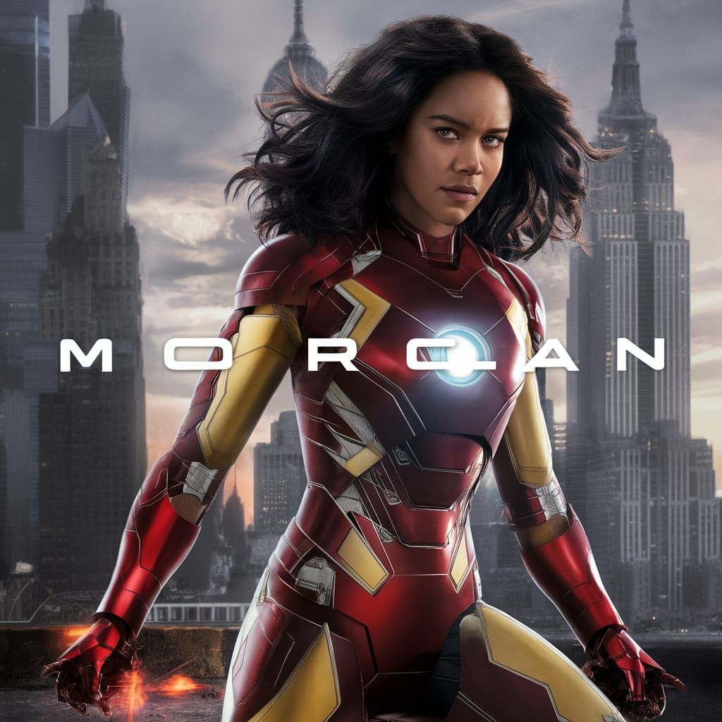 Morgan as Iron Man in Marvel Movie Poster
