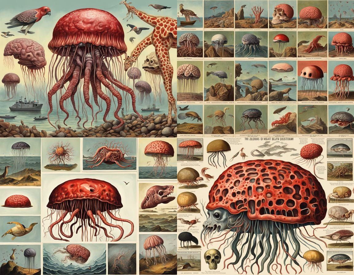 Whimsical Horror in Vibrant Watercolors