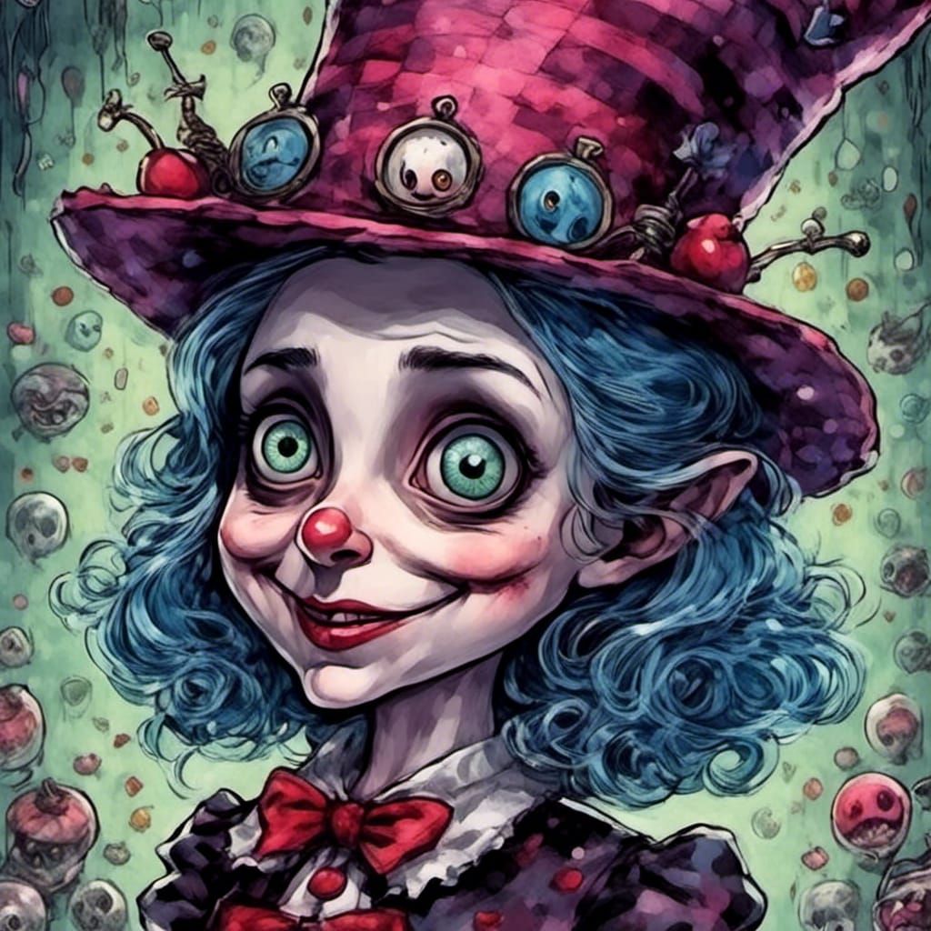 Creepy Cute Pinocchio Halloween in Glitterpunk Style