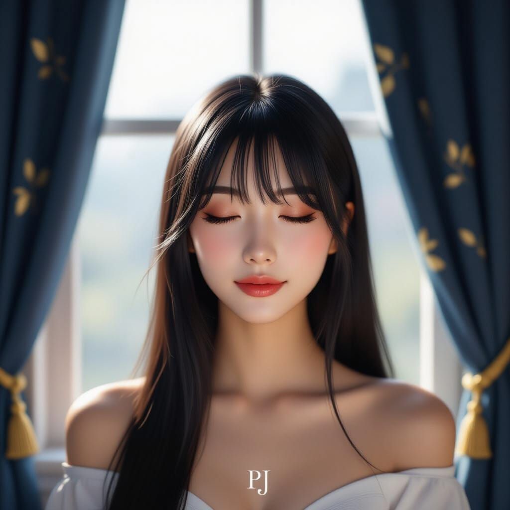 Serene Portrait of an Asian Woman in Soft Light