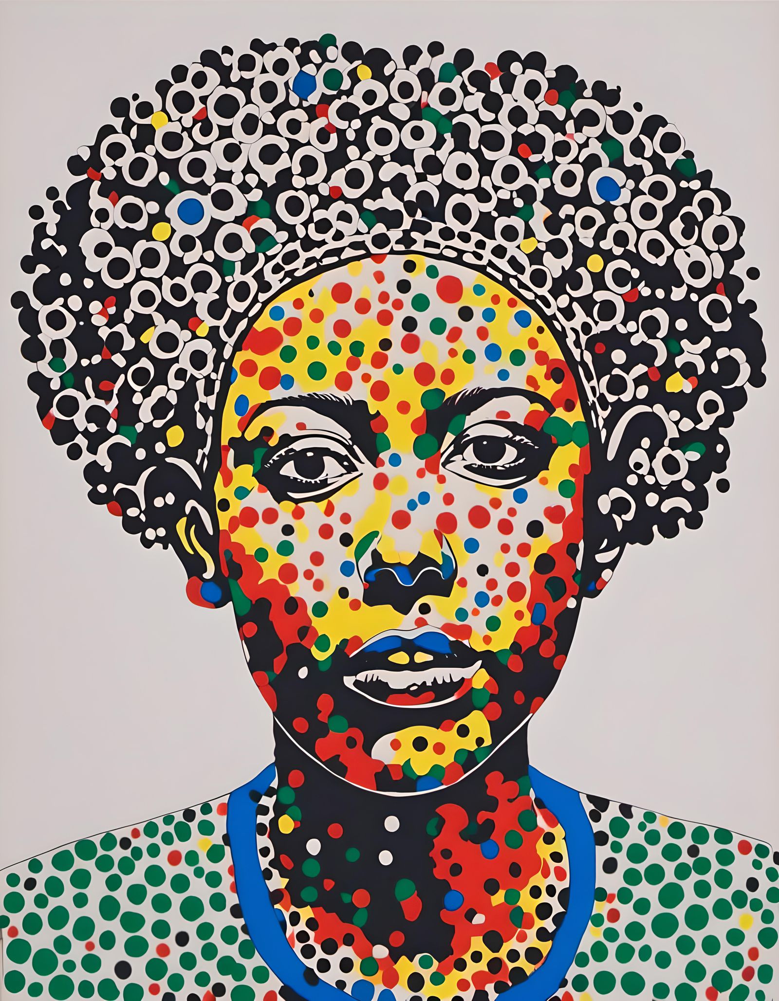 Neon Portrait of a Woman