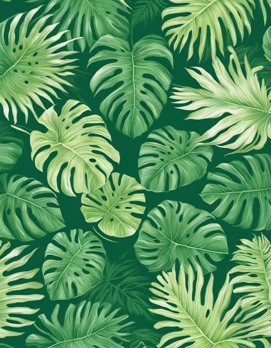 Lush Greenery on a Tropical Beach