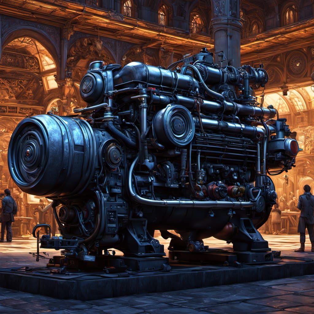 Fantasy Marketplace with Exotic Fruits, Mucha Style