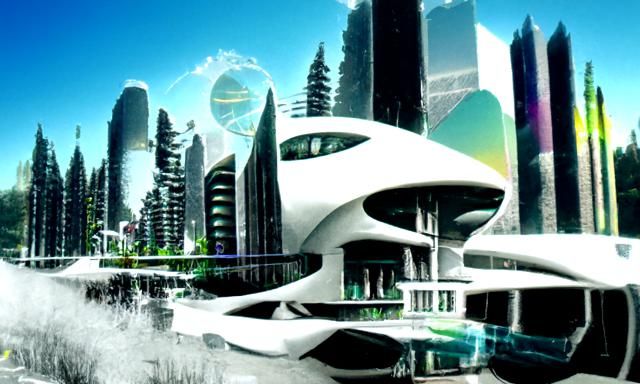 Utopian Futuristic Cityscape