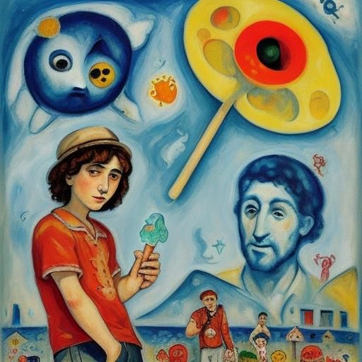 Amoeba's Sunny Day: Surrealist Impression