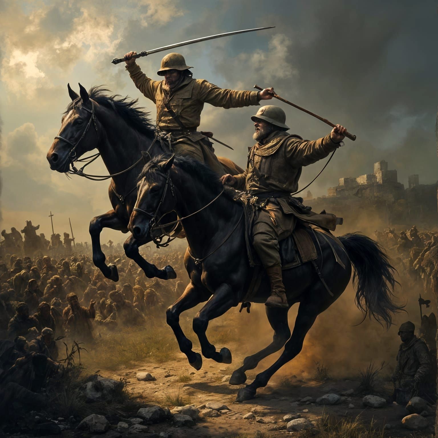 Valiant Warrior Faces Death Once in Epic Battle Scene