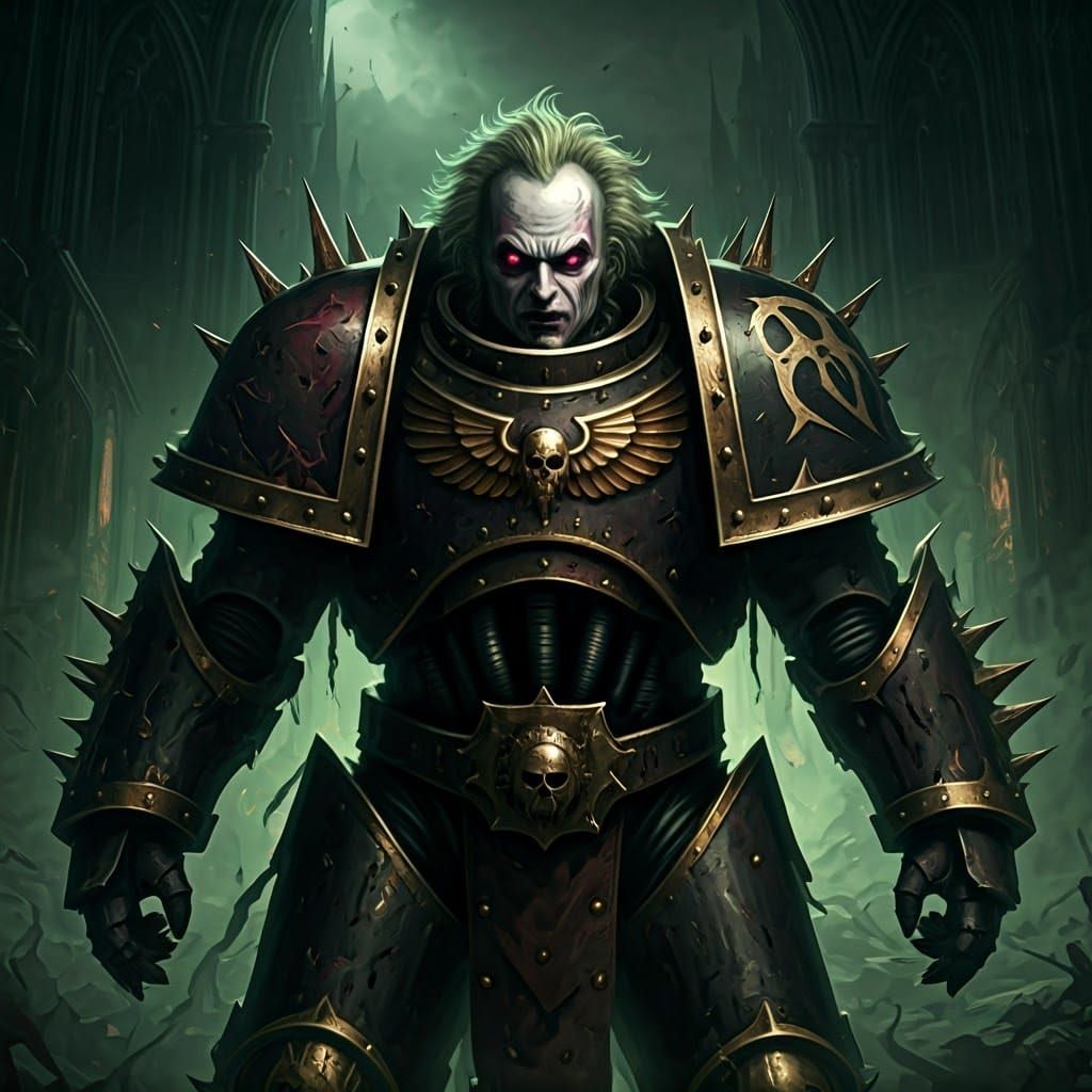 Beetlejuice in Gothic Horror Techno-Fantasy Armor