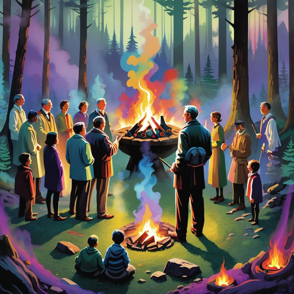 Mystical Hearth Gathering in Rainbow Forest