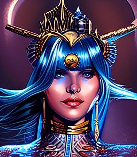 Queen of Atlantis Fantasy Digital Painting