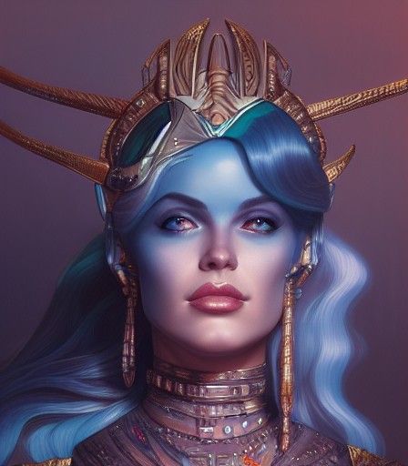 Hyperdetailed Queen of Atlantis Fantasy Art