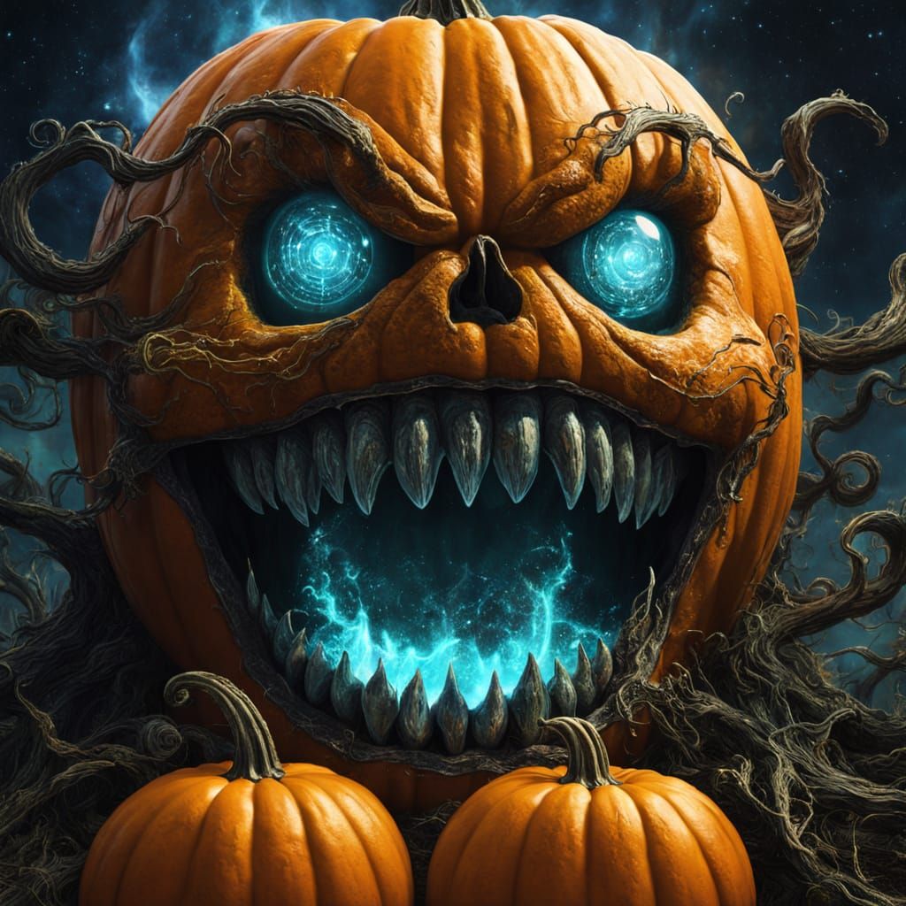 Lighthearted Yog Sothoth Pumpkin Avatar with Spooky Teeth