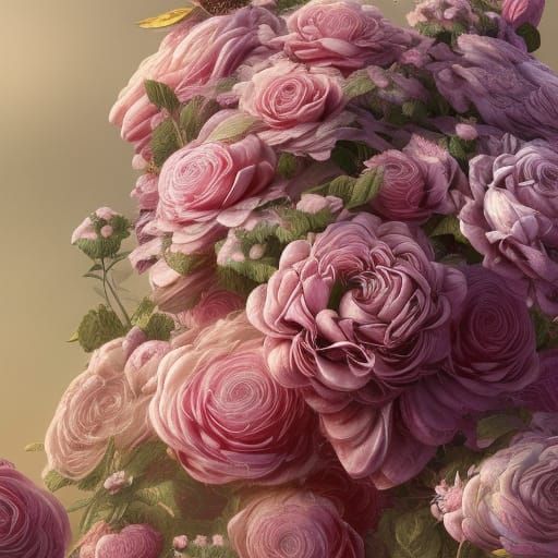 Detailed Micro Photo of a Blooming Rose