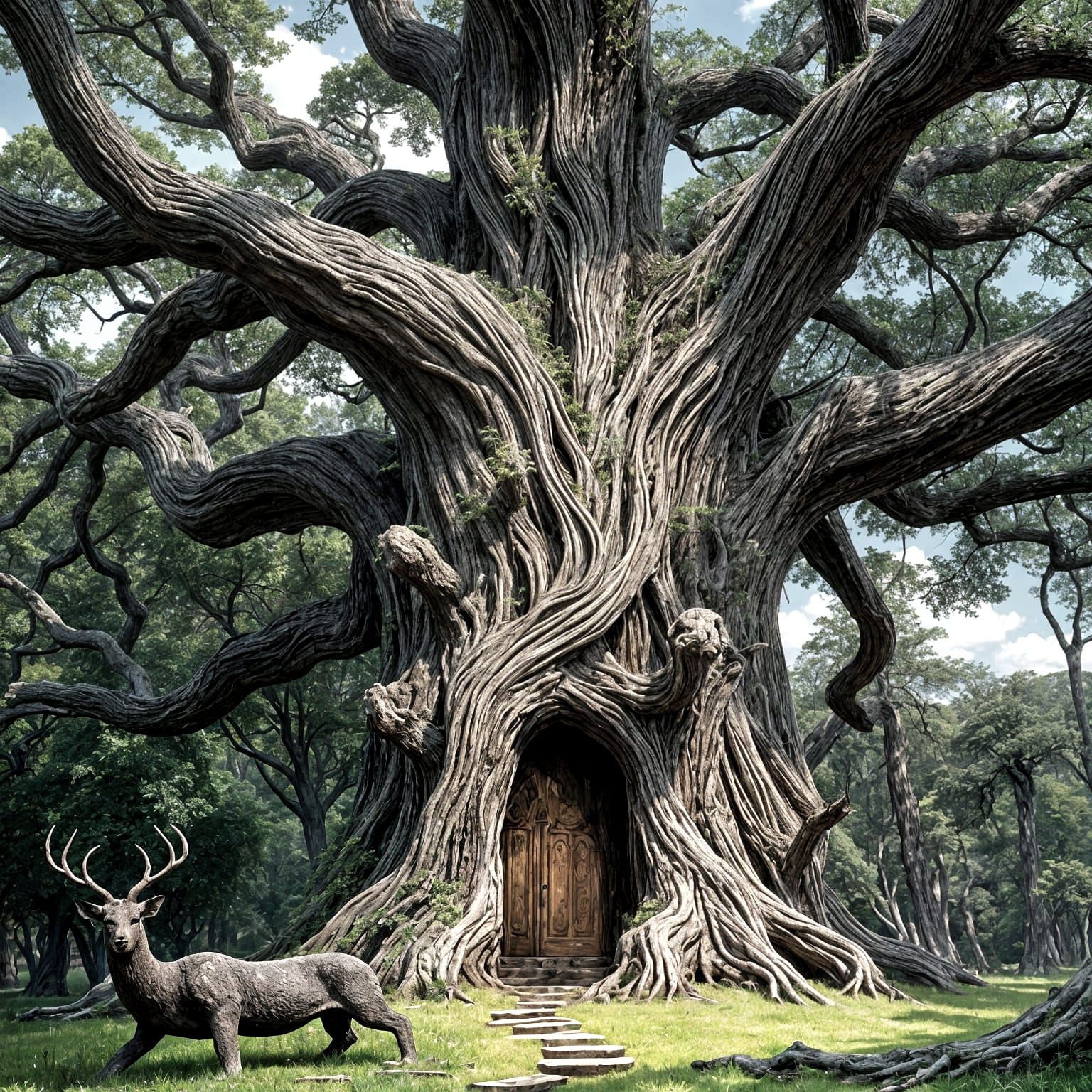 Psychedelic Old Tree Guarding Secret Grove