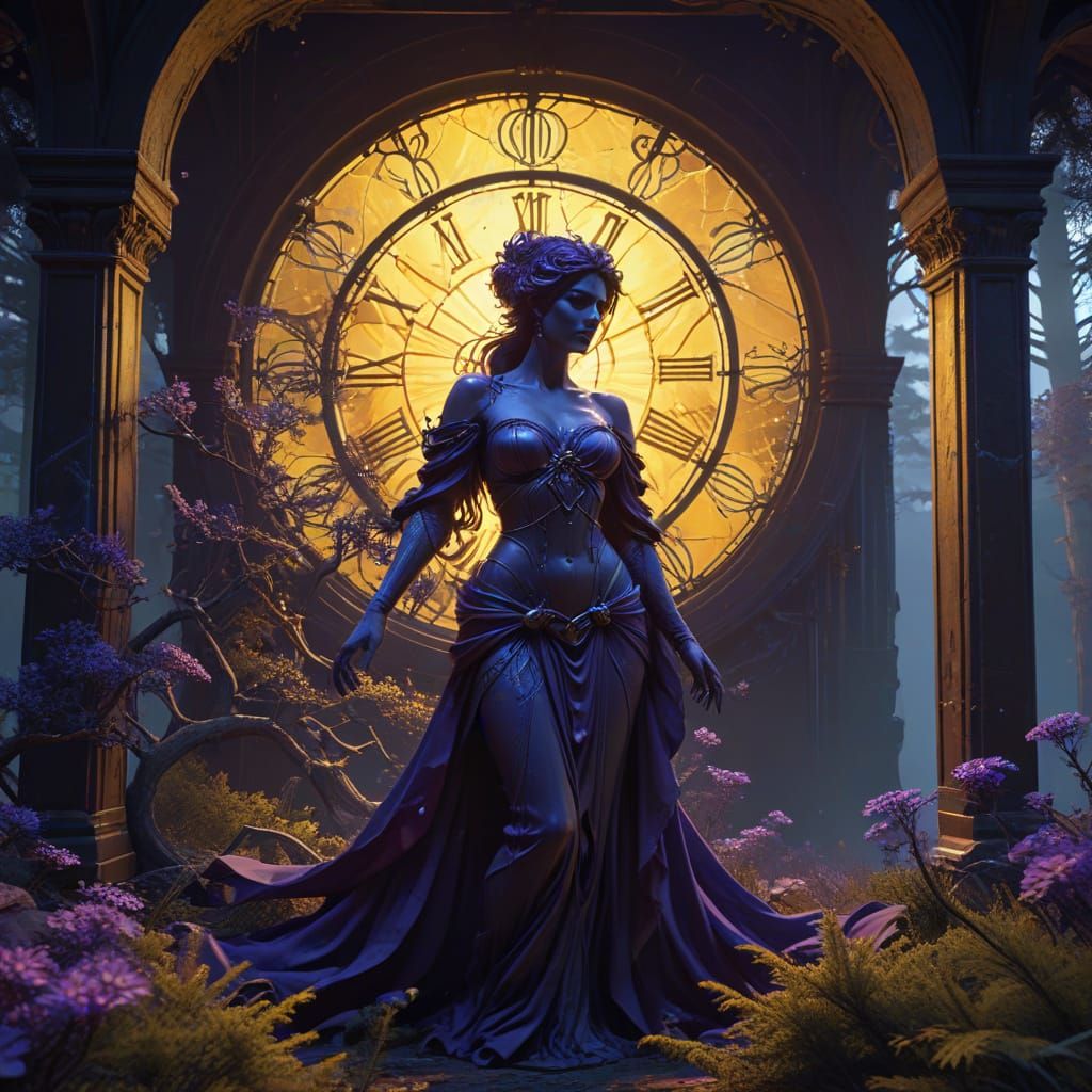 Ghostly Pines in Dark Fantasy Woods