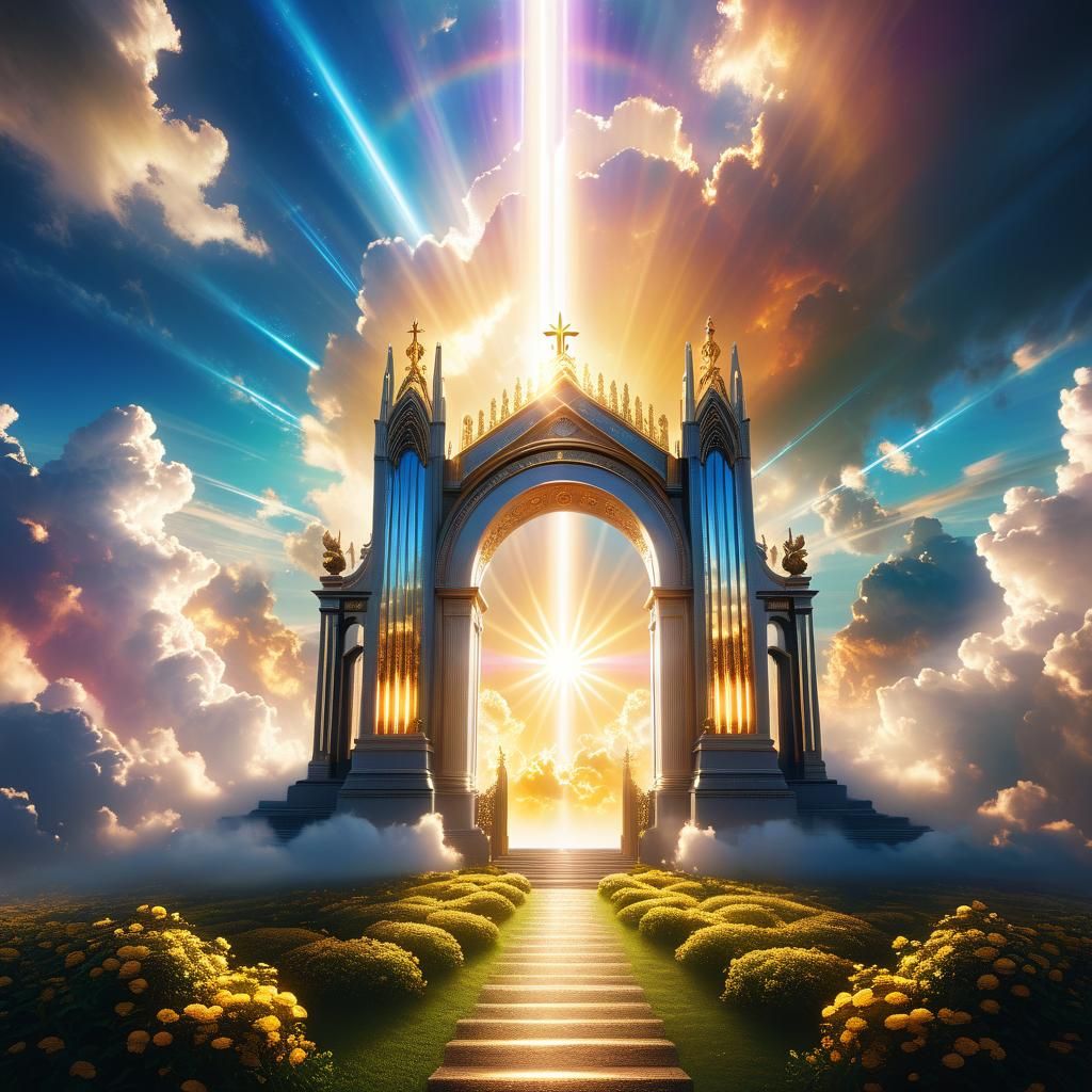 Epic Heavens Gate Digital Matte Painting